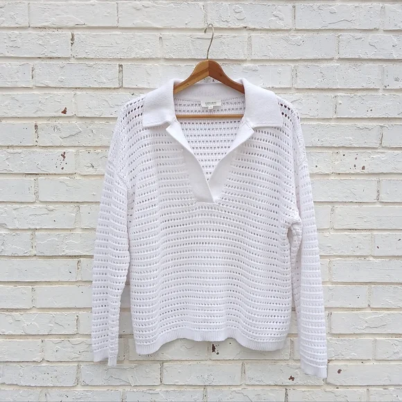 Haven Well Within Organic Cotton Open Stitch Polo Sweater - Picture 4 of 8